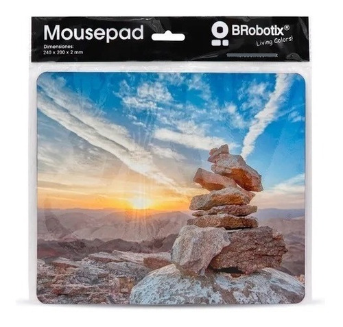 Paquete De Mouse Pad Brobotix 136285 Diseño Variado 10 Pzas Color Negro Diseño impreso Montañas Desiertas