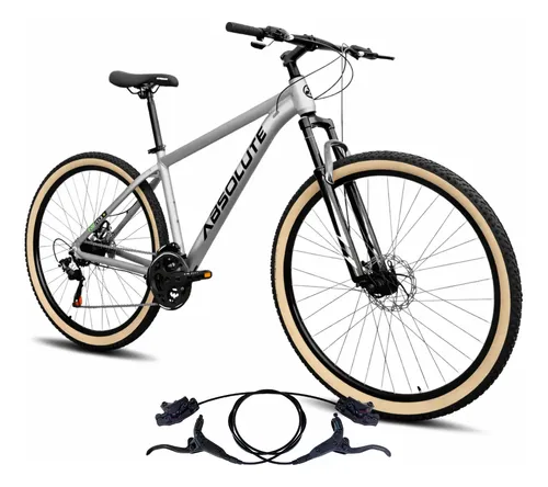 Abbie Tanışさん Bicicleta 29 Absolute Nero 5 21v Hidráulico Faixa Bege Mtb