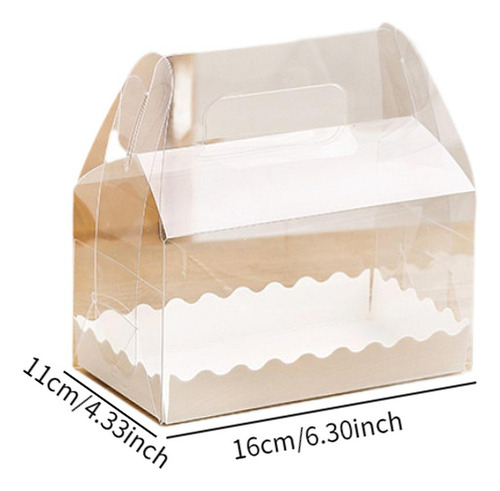 10 Cajas Para Tartas Con Asa, Cajas Transparentes Para , M
