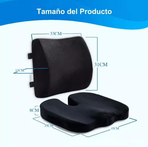 Cojín De Gel Y Almohada De Apoyo Lumbar Diseño Ergonómico