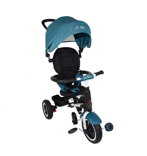 Triciclo Plegable Evolutivo Con Toldo Para Bebe Sorx Elite Color Menta