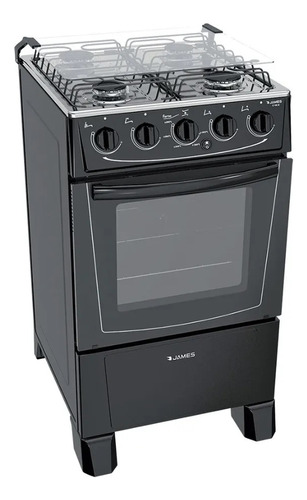 Cocina A Gas James 4 Hornallas C105 B Negra - Distribuidor