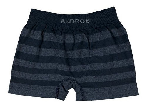 Pack X3 Boxer Algodón Melange Rayado S/costura Andros A5106