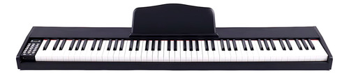 Piano Branco Digital Com Suporte Entrada Midi E Usb Waver Cor Preto