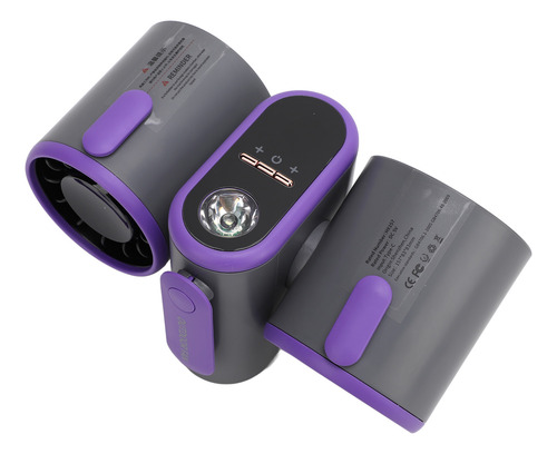 Ventilador Portátil De Doble Cabezal, Cintura, 3 Velocidades