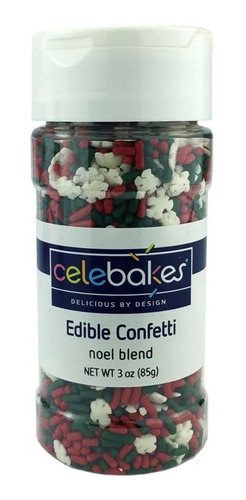 Sprinkles Celebakes Confetti Comestible Navideños 85 Gr