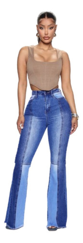 Wide Leg Jeans Mujer Colores Vivos Cintura Alta De Moda