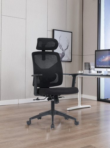 Cadeira Ergonômica Escritório Presidente Mesh Sistema Relax Cor Preto Material Do Estofamento Tecido