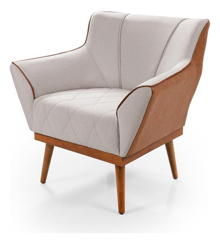 Poltrona Decorativa Compose Yasmin Linho/corissimo