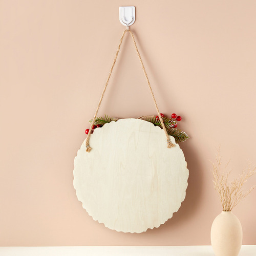 Letrero Colgante Navideño De Madera De Santa Claus De 12 Pul