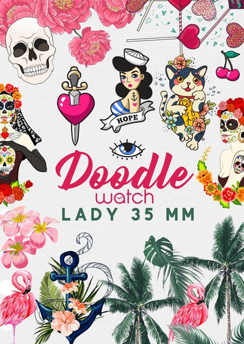 Imagen 3 de 5 de Reloj Mujer Doodle Watch Áncora Marina Analogico