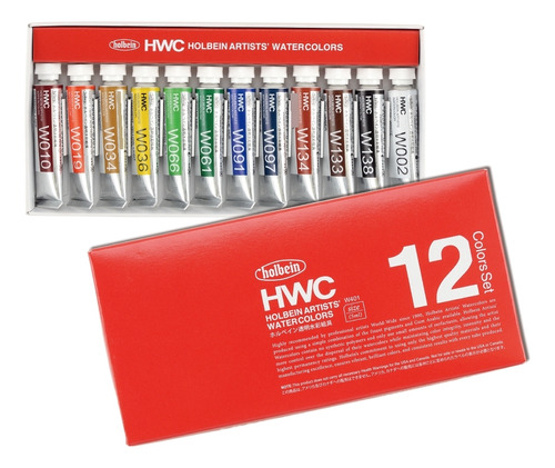 Set Holbein Hwc 12 Tubos 5ml (caja Roja) W401 Tubo