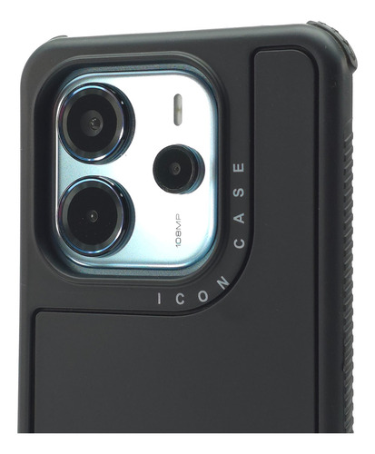 Funda 3 En 1 Para Redmi Note 14 4g Case Uso Rudo Protector Negro Redmi Note 14 4g