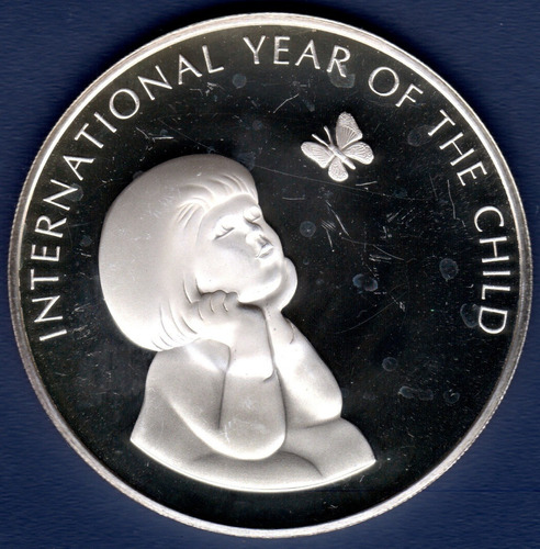 Medalla De Plata De La Onu Año Internacional Del Niño 1979