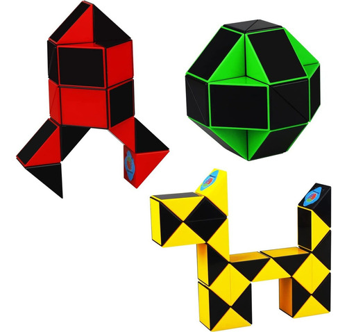 Ganowo Sensory Fidget Snake Cube Twist Magic Puzzle Toys, Ju