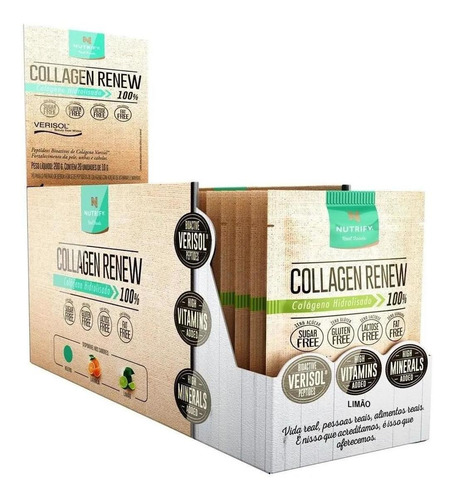 Collagen Renew Verisol Hidrolisado - 20 Sachês 10g - Nutrify