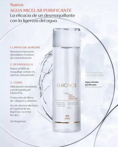 Imagen 2 de 2 de Natura Chronos Agua Micelar Purificante