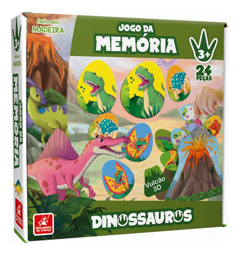 Jogo Da Memória Dinossauros - Brincadeira De Criança