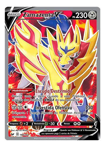 Carta Pokémon Zamazenta V Original Espada & Escudo