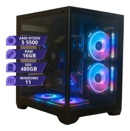 Pc Computador Cpu Gamer Amd Ryzen 5 Memoria 16gb Ssd 480gb