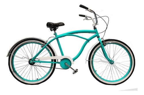 Bicicleta Caiçara Retrô Cor Azul-turquesa