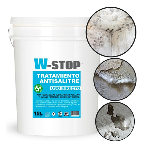 Tratamiento Anti Salitre Y Anti Humedad - W- Stop 19 L 