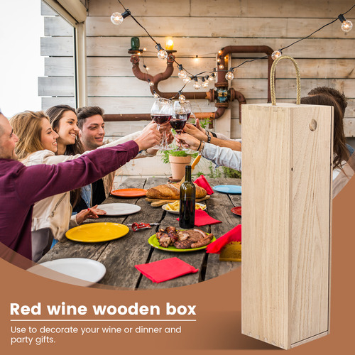 Caja De Embalaje De Madera Para Botellas De Vino Rojo Crista