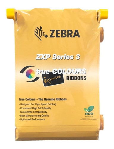 Ribbon Color Ymcko  200 Impr P/ Zebra Zxp3 Cód: 800033-840 *