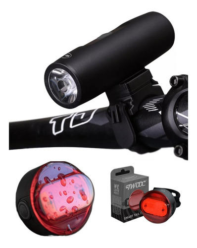 Luz Bicicleta Set Delantera Trasera Usb Twooc Impermeable