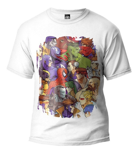 Playera Marvel Vs Capcom 3 Ryu Wolverine Street Fighter 2 