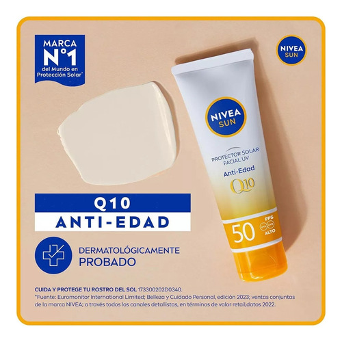 Nivea Sun Protector Solar Facial Anti Edad Fps50+ 50ml