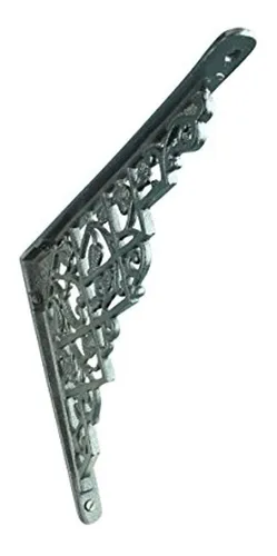 Par Soportes Para Estante Negro Aluminio 7'' X 8 3/4'' Abast