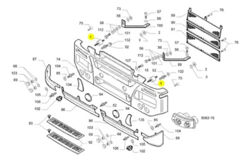 Coxim Do Parachoque Original Iveco Stralis Hd Cursor 330