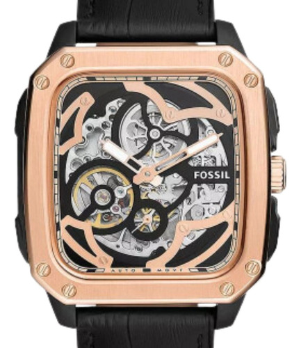 Reloj Fossil Inscription Skeleton Automatico Hombre Bq2572