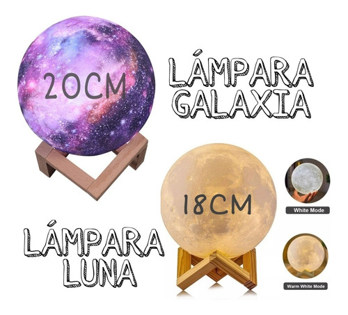Lámpara Luna 3d Importada 