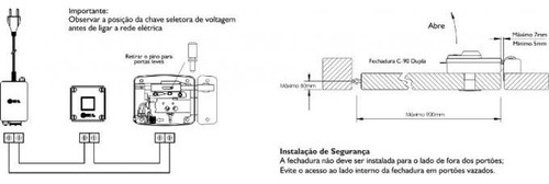 Fechadura Eletrônica C-90 Std Hdl Dupla Cinza Ab P/ Dentro