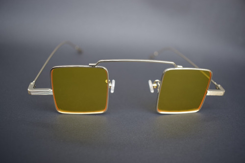 Imagen 2 de 3 de Gafas Vintage Hipster Cuadradas Amarillas