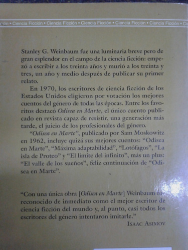 Imagen 2 de 4 de Odisea En Marte * Stanley G. Weinbaum * Oceano *