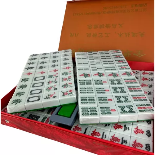 DFJU Jogos Mahjong Conjunto chinês tradicional Mahjong doméstico