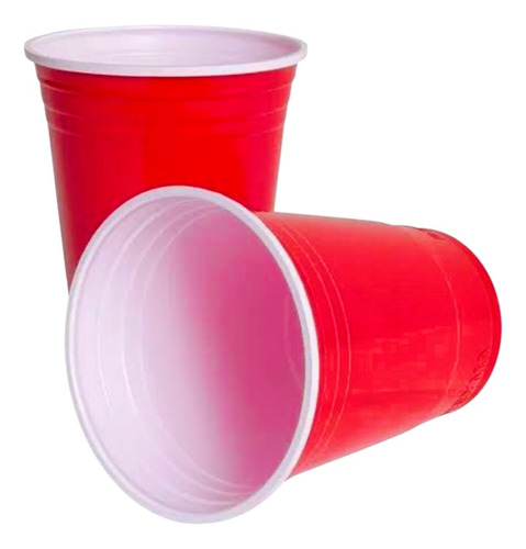 Vaso Desechable Marca Inix De 16 Oz Con 25 Piezas Rojo