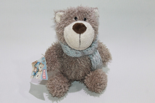 Peluche Nici Oso Gris Con Bufanda 17 Cm 