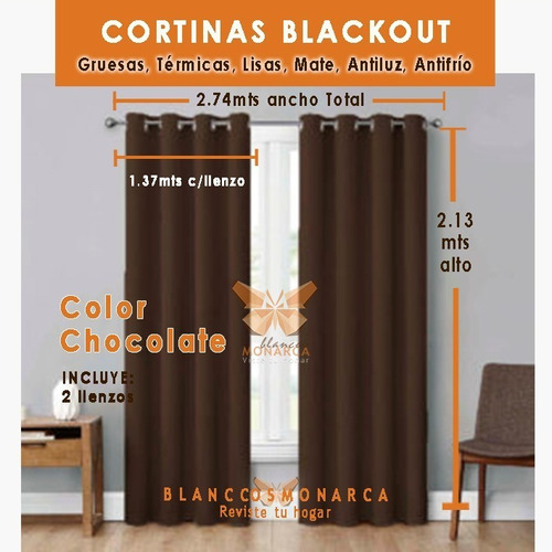  2 Cortinas Blackout Antiluz, Antifrio, Ahulada, Nuevas