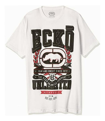 Ecko Unltd. Camiseta De Manga Corta Para Hombre, Blanco