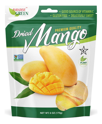 Paradise Green Mango Deshidratado 170 Gramos
