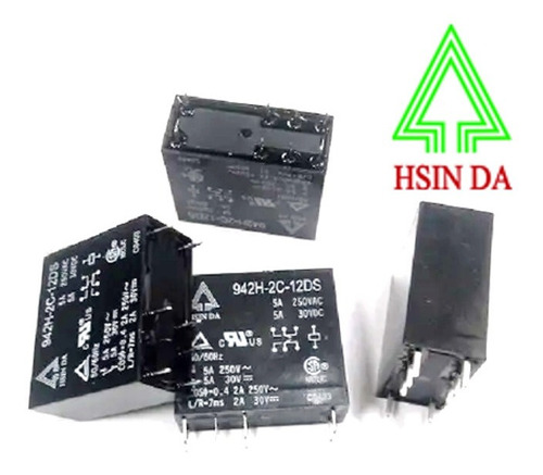 Relay Rele Hsin 942h-2c 12v Dc 8 Pines Patas 250v Dtdp Relex