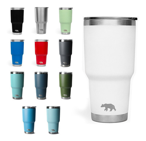 Copo Térmico Tumbler Com Tampa 887ml - Qgk Azul Half Cor Azul 3 Liso