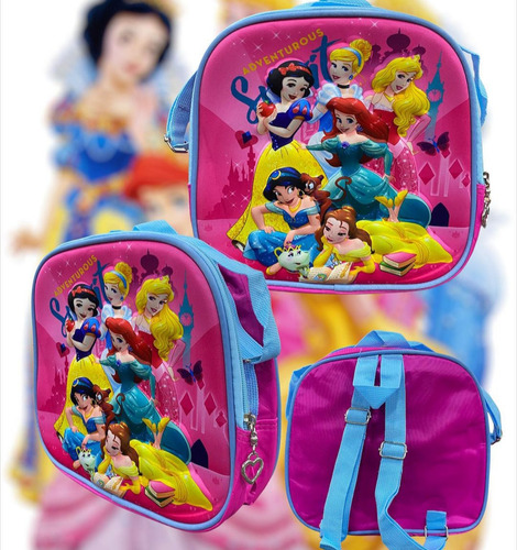 Lonchera Bolso Escolar Térmica Impermeable Princesas Disney