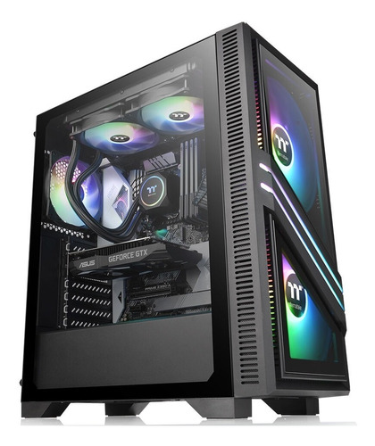 Imagen 4 de 10 de Gabinete Gamer Thermaltake Versa T35 Tg Vidrio Templado Rgb