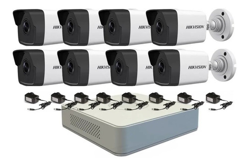 Camara Seguridad Kit Ip Hikvision Nvr 8 Canales + 8 Cam 2mp
