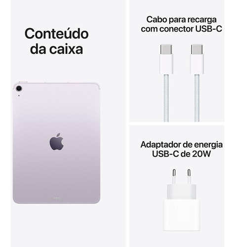 Apple iPad Air 11 M3, Wi-fi + Cellular, 512gb - Roxo